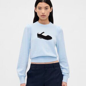 Gap × Sandy Liang CashSoft Crop Sweater Mary Jane Shoe NWT